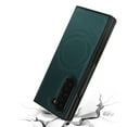 thumbnail image 4 of Magnetic for Samsung Galaxy Z Fold 5 PU Leather Case, [Compatible with Mag-Safe] PU Leather Hard PC Shell Slim Durable Shockproof Protective Phone Case Cover for Samsung Galaxy Z Fold 5, Green, 4 of 9