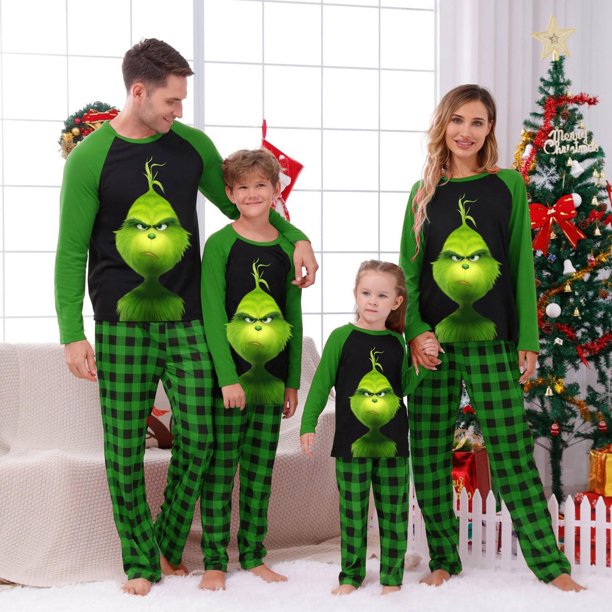 Family Matching Christmas Pajamas Christmas Sleepwear Long Sleeve Christmas Family Matching Pajamas Holiday Pjs Outfits Xmas Jammies (Men, S)