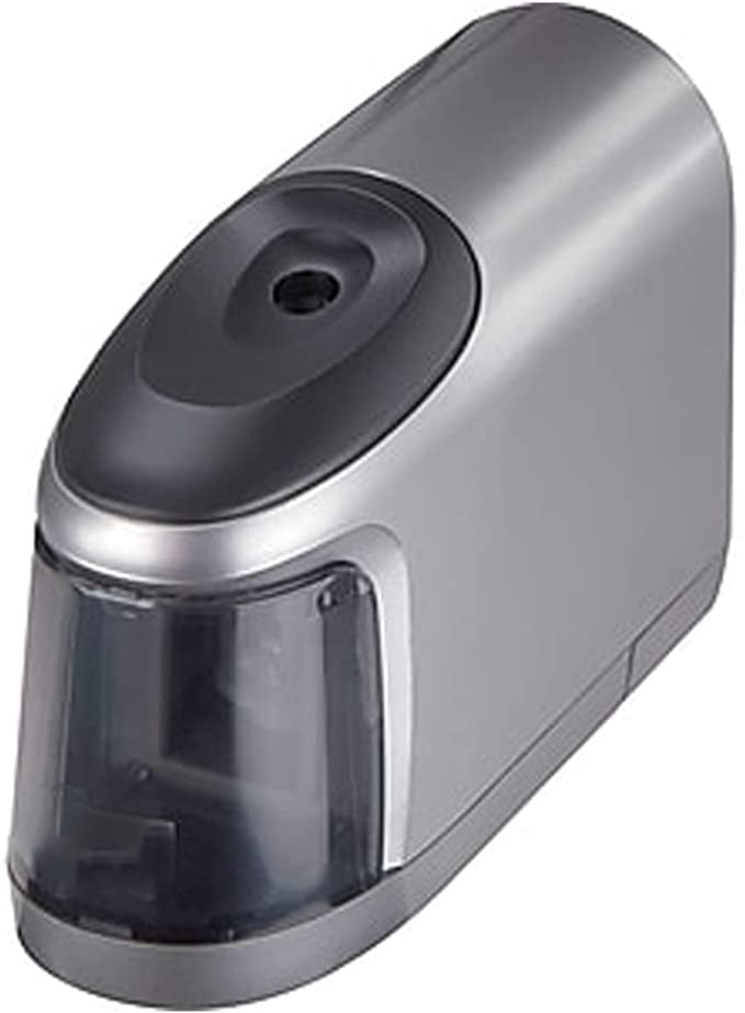 MyOfficeInnovations Slimline Battery Operated Pencil Sharpener Silver/Black (17813) 796619