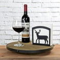 thumbnail image 4 of MyGift Rustic Lazy Susan, Brown Wood and Black Metal Rimmed, 4 of 7