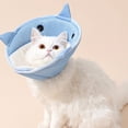 thumbnail image 6 of Soft Adjustable Pet Recovery Collar for Cats and Small Dogs, Breathable Elizabethan Cone Collar, Blue, 6 of 9