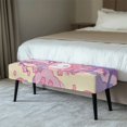 thumbnail image 2 of Psesaysky Polyester Spandex Fabric Bench Slipcover for Dining Room Living Room, Soft Elastic Bottom Long Bench Seat Covers, Axolotl Sakura Print, 2 of 9