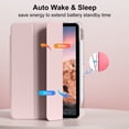 thumbnail image 5 of Aoub for iPad a16 11th 10th Generation Case 11 inch 10.9 inch 2025 2022, Transparent Hard Back Tri-fold Stand Smart Case, Auto Wake/Sleep, Pink, 5 of 8