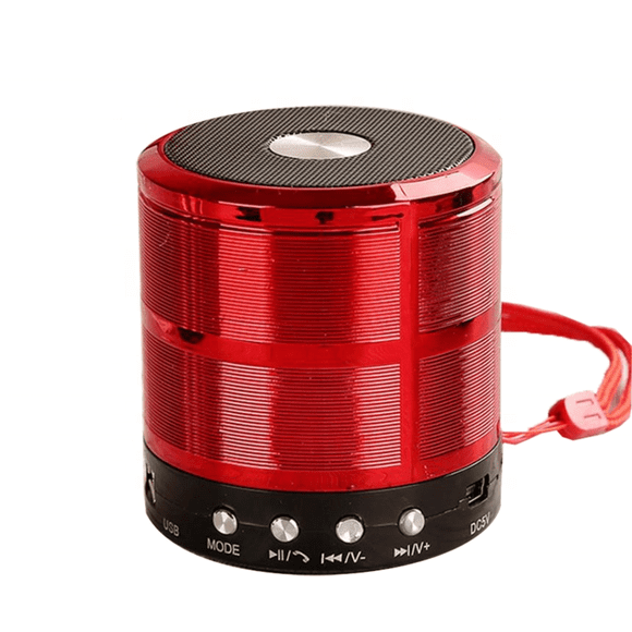 Altavoz bocina bluetooh para celular rojo