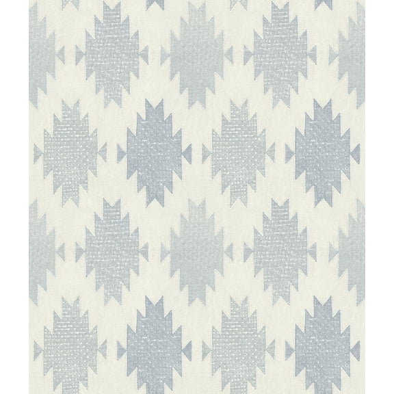 Chesapeake Yellowstone Stitched Heirloom Indigo Wallpaper