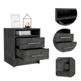 thumbnail image 3 of Eter Nightstand Two Drawers - Smokey Oak, 3 of 7