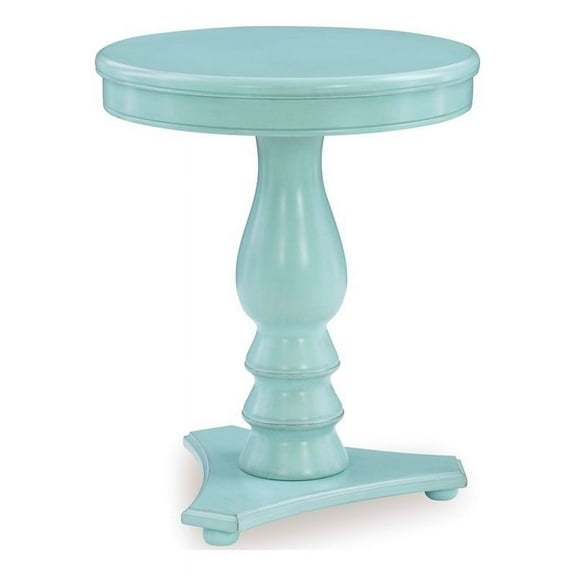 Linon Bree Wood Accent Side Table in Blue