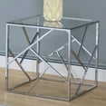 thumbnail image 6 of Furniture of America Roth Contemporary 3-Piece Coffee Table Set, Chrome, 6 of 9