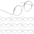 thumbnail image 4 of Lot de 20 Accessoires de Lunettes de Poupée Miniatures en Métal Rond Argenté pour Enfants, 4 of 9