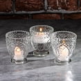 thumbnail image 3 of Richland Royal Textured Glass Votive Holder Grande Clear Set of 36, 3 of 4