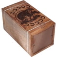 thumbnail image 3 of Handcrafted Wooden Urns for Human Ashes Adult Large - Rising Sun Cremation Urn for Ashes -Burial Urn for Columbarium - Funeral Urn Box (250 LB - Hardwood, Horse-2), 3 of 3