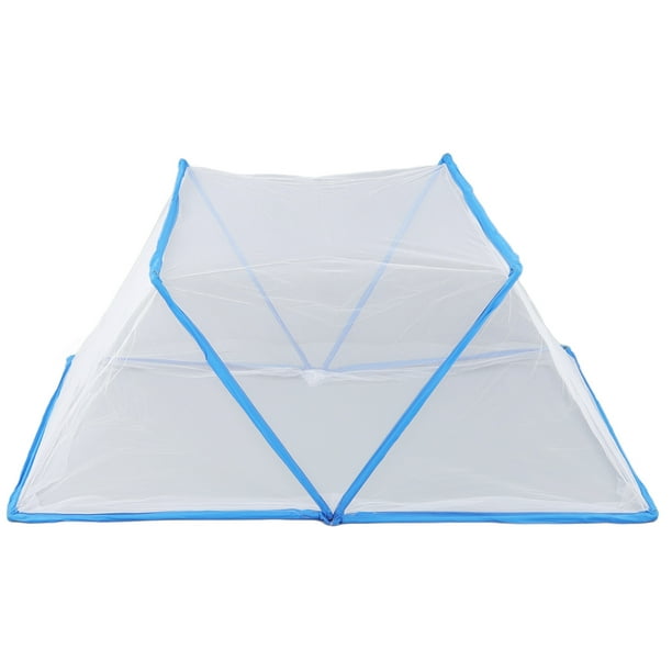Tienda de campaña con mosquitera, plegable, portátil, ventilada, para dormitorio de verano, para bebés, niños y estudiantes, color azul