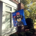 thumbnail image 2 of Wirehair Black and Cream Dachshund USA American Flag Canvas House Size, 2 of 5