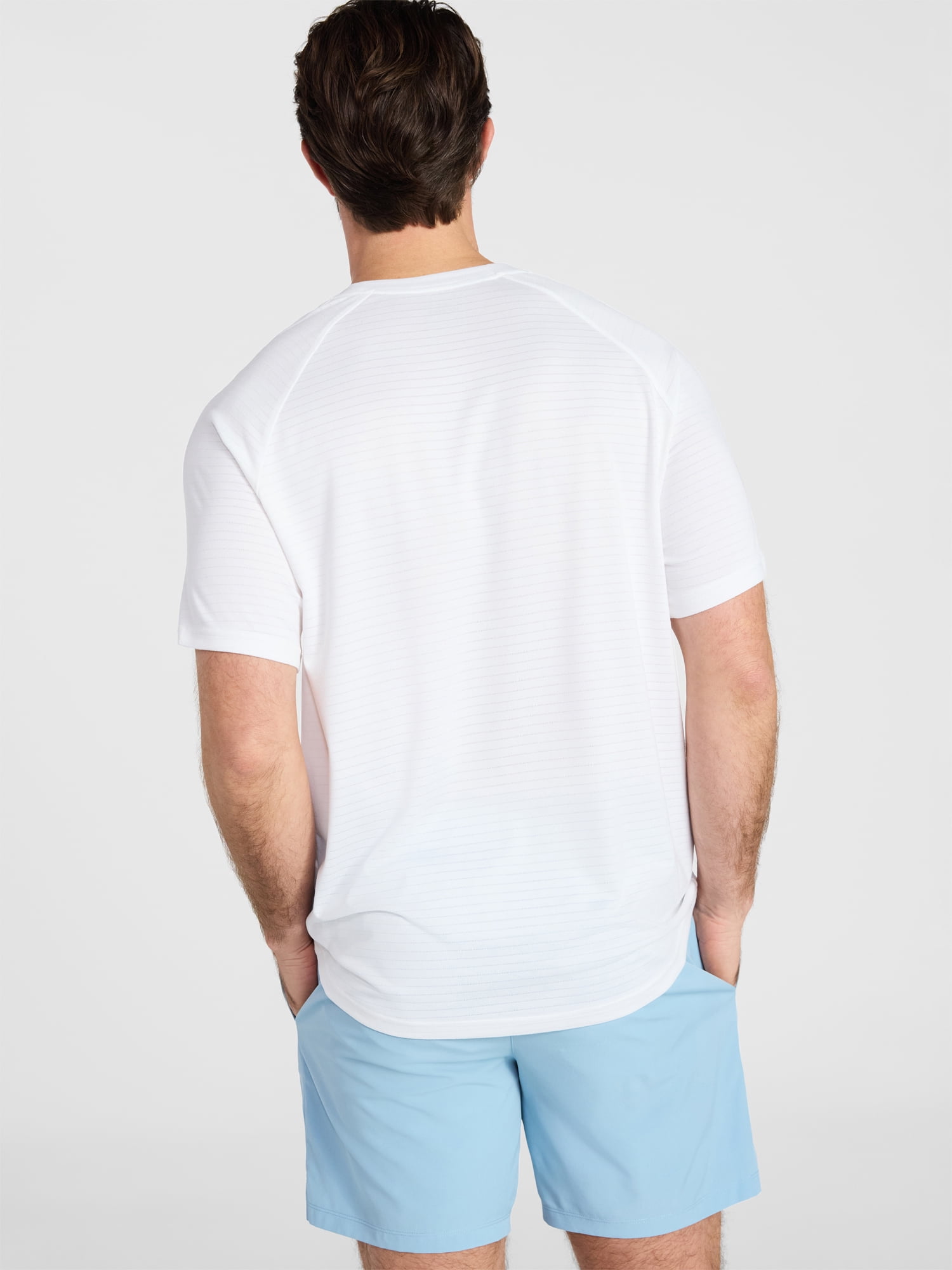 Athletic Works Men's and Big Men's Stripe Jersey Tee with Short Sleeves, Sizes XS-4XLT