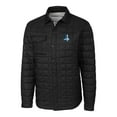 thumbnail image 2 of Men's Cutter & Buck Black Detroit Lions Throwback Logo Big & Tall Rainier PrimaLoft Eco Insulated Quilted Button-Up, 2 of 3
