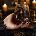 thumbnail image 7 of Halloween Witch Floral Themed Wine Glass with Gold Rim, Decorative Drinking Glass, Elegant Glass Cup for Cold Drinks, 4.2*2.7 Inch, Ideal Gift for Festival, 7 of 7