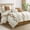 White Taupe, variant on Lanco 7 Piece White Green Comforter Set, Queen Sizeï¼ All Season Geometric Pattern Bedding Set, Matching Bed Skirt, Pillows & Shams
