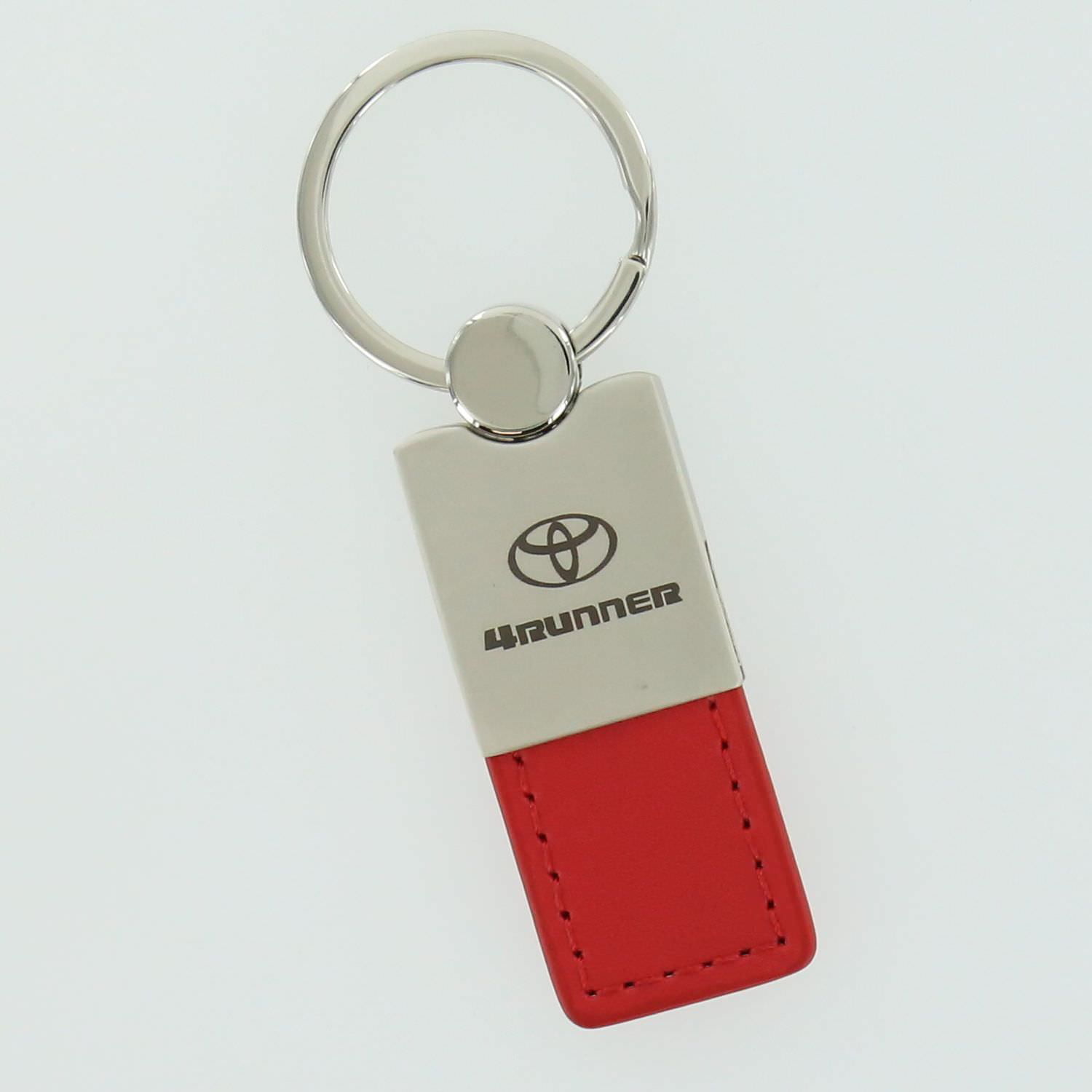 Toyota 4Runner Keychain & Keyring Duo Premium Red Leather 
