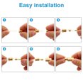 thumbnail image 5 of Uxcell 70Pcs Brass Compression Sleeves Ferrules Brass Ferrule Fitting for 4mm OD Tube, 5 of 6