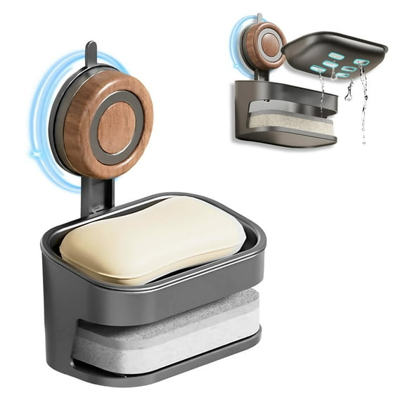 PP Material Suction Cup Soap Dish & Holder