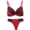 thumbnail image 1 of GHSDFBB Women's Comfortable Push Up Embroidery Lace Bra and Panty Set Plus Size, 1 of 7