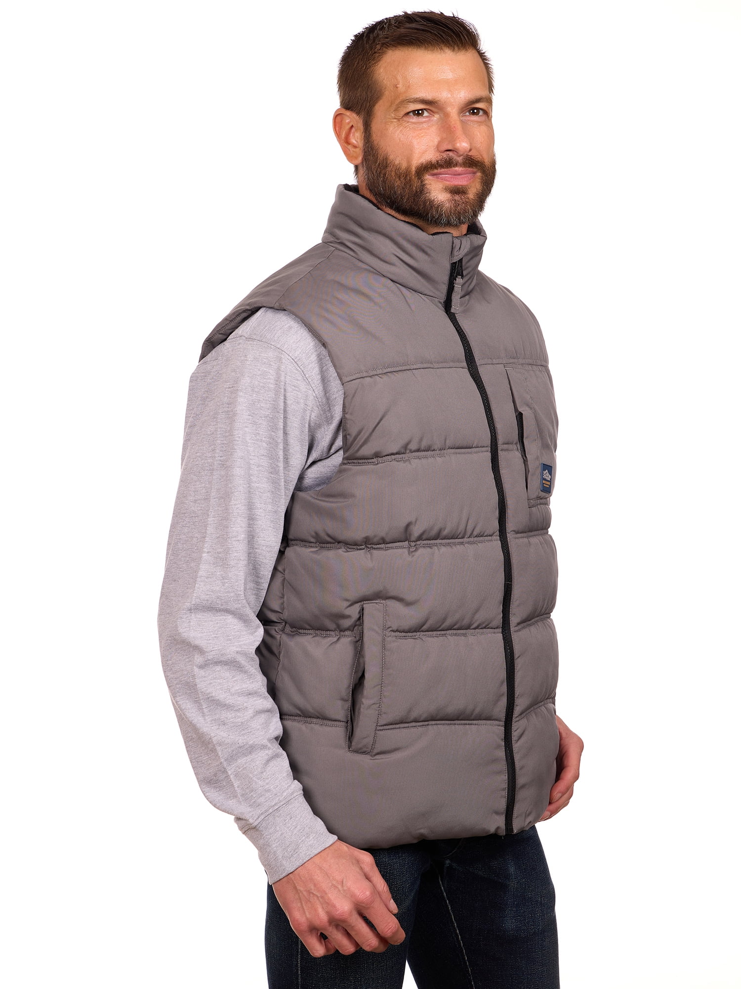 Bass Creek Outfitters Men's Double Needle Quilted Puffer Vest, Sizes M-XXL