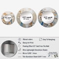 thumbnail image 4 of Designart "Simplistic Exotic Bird Floral Landscape" Birds Of Paradise Round Mirror Set Of 3 - Traditional Blue Round Living Room Wall Mirror Set, 4 of 5