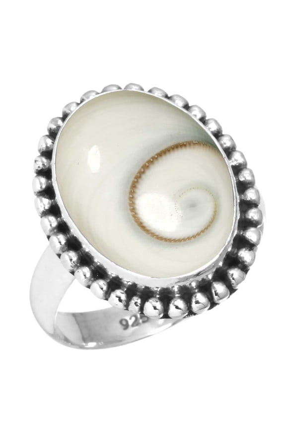 925 Sterling Silver Women Jewelry Natural Shiva Eye Ring