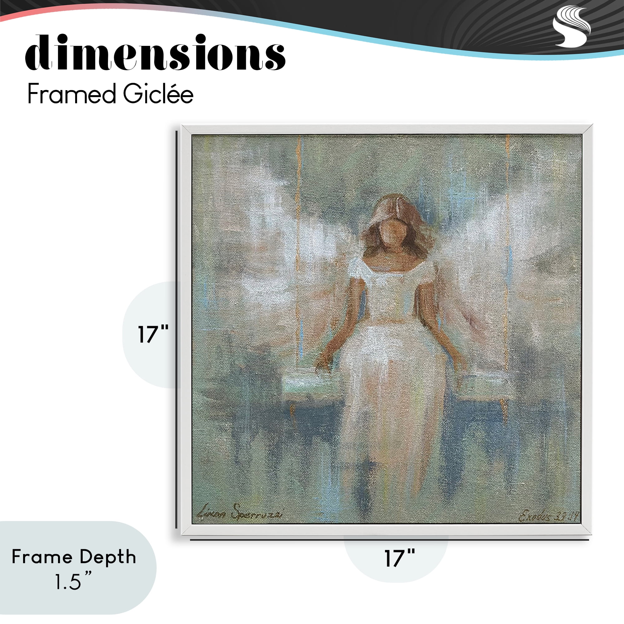 Stupell Industries Dreamlike Restful Angel White Framed Giclee Art, design by Linda Sperruzzi