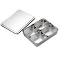 thumbnail image 2 of Caja de condimentos de acero inoxidable Contenedor de sabor japonés Estante para especias 4 cuadrícula, 2 of 9