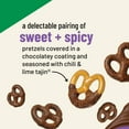 thumbnail image 3 of Snak Club MQH2&nbsp;Tajin Chocolatey Mini Pretzels, Chocolate Covered Pretzels with Chili and Lime Seasoning, Mild, No Artificial Colors, 8 oz Resealable Bag, 3 of 3