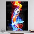 thumbnail image 2 of DesignArt Fire and Ice Large Wall Clock, 2 of 2