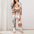 thumbnail image 2 of Daiia Three Goldfish Watercolor Splash for Women's Long-Sleeved Pajama Set – Soft & Comfortable Sleepwear Button-Up Pajamas Cozy Lounge Wear-XX-Large, 2 of 7