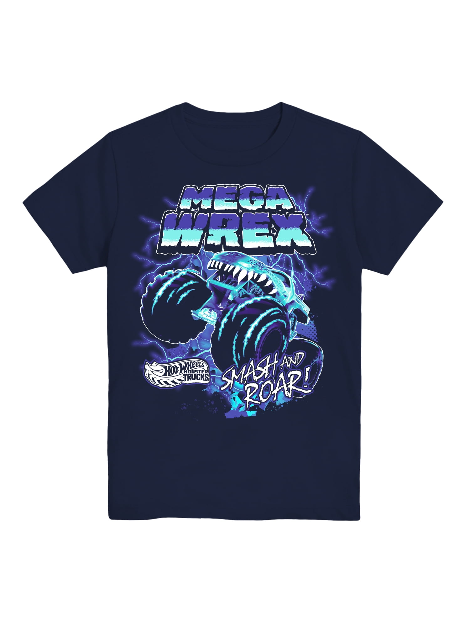 Hot Wheels Monster Trucks, Boys' Graphic T-Shirt, Mega Wrex, Sizes 4-18
