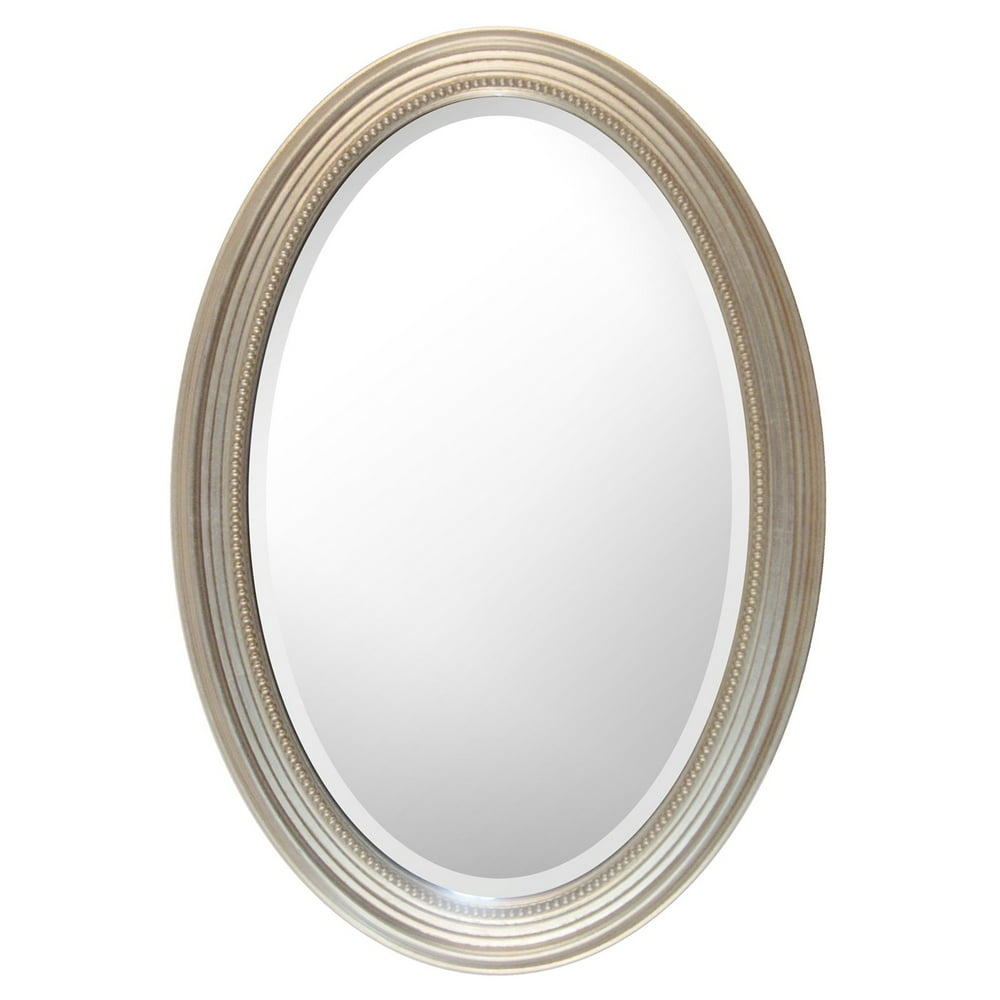 Mirrorize Canada Oval Silver Wall Mirror 21W x 31H in.