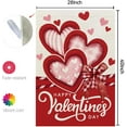 thumbnail image 4 of Happy Valentines Day House Flag 28x40 Inch Double Sided for Outside Large Burlap Love Hearts Red Holiday Yard Decoration CF1683-40, 4 of 5