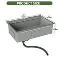 thumbnail image 2 of Uforic 33" Drop In Kitchen Workstation Sink, 304 Stainless Steel Single Bowl w/ Accessories, Silver, 2 of 9
