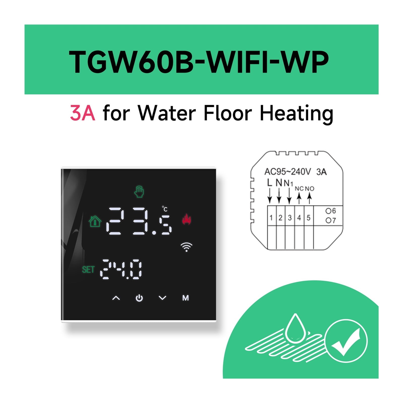 Tuya Smart Home Thermoregulator, Warm Floor Thermostat For Electric Heating Temperature Controller Gas Boiler ,Temperature calibrating