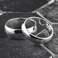 thumbnail image 3 of Wedding Band 925 Italian Sterling Silver Polished 8mm Classic Ring for Men and Women, 3 of 5