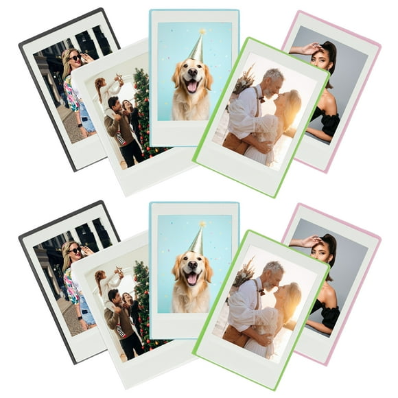 Uxcell Fridge Magnetic Frame, Mini Picture Frames Photo Frame Instant Film Small Picture Holder for Fujifilm Refrigerator 5 Colors 10