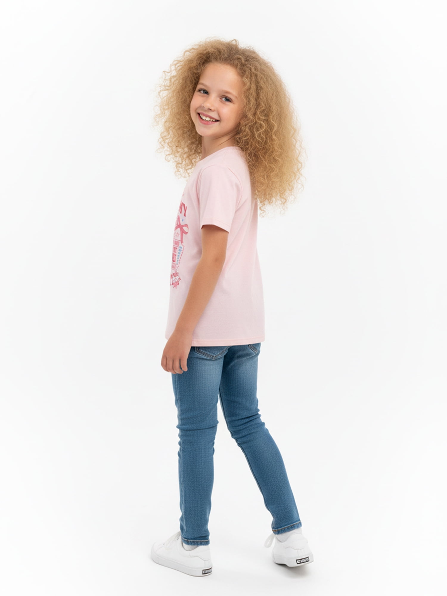 Wonder Nation Girls Heart Pop Graphic T-Shirt with Short Sleeves, Sizes 4-18