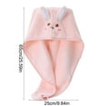 thumbnail image 3 of PEIBang Cute Bunny Microfiber Hair Towel Wrap,Hair Drying Towels Rapid Dry Twist Hair Towel for Women,Easter Bathroom Decorations, 3 of 6