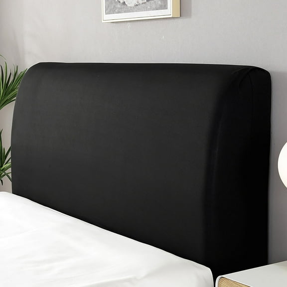 Bifavgk 60 Inch Bed Headboard Cover Stretch Bed Headboard Cover Queen Bed Headboard Slipcover Protector Solid Color Cover For Twin Full Queen Size Bed Bedhead Cover Sectional Couch Covers Black