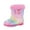 F, variant on Otqutp Toddler Kids Rain Boots with Cute Bow Waterproof Rubber Boots for Girls Boys Tie Dye Gradient Color Rainboots