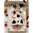 thumbnail image 3 of Cjfdfy Baby Spotted Dog Halloween Costume Winter Warm Sleeveless Tops Plush Animal Costume With Hood Newborn Baby Cute Spotted Puppy Dog Animal Halloween Cosplay Costumes For Kids, 3 of 9