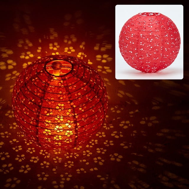 Diy Mid-Autumn Festival Portable Led Lantern Paper Lantern Hollow Lantern Decor