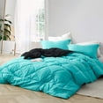 thumbnail image 2 of Byourbed Aqua/Black Oversized Reversible Comforter, 2 of 2