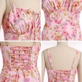 thumbnail image 5 of IDOPIP Women’s Floral Corset Spaghetti Strap Casual Sundress 2026 Boho Flowy Midi with Thigh Slit for Summer Going Out Vintage, 5 of 10