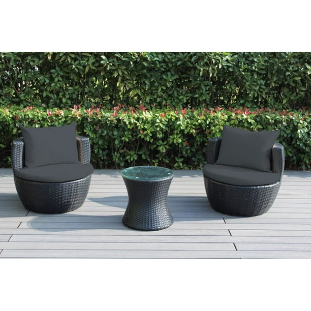 Ohana 3 Piece Outdoor Wicker Patio Furniture Conversation Set Com Ohana 3 Piece Outdoor Wicker Patio, Ohana Outdoor Furniture