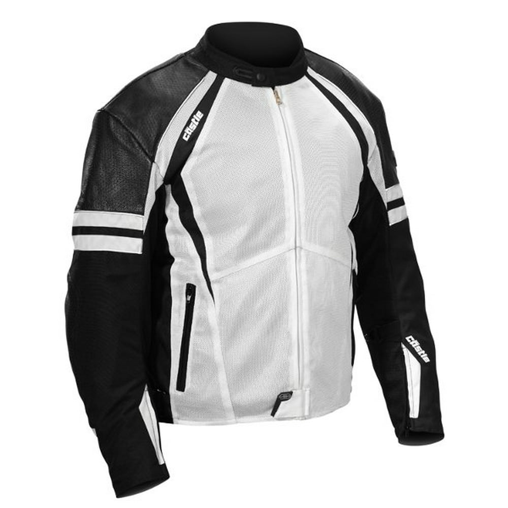 Castle X Contact Textile Motorcycle Jacket White SML 17-1092 - Walmart ...